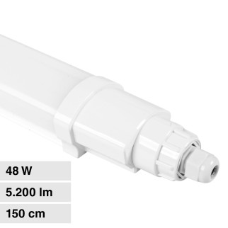 VT-80150 Tubo LED 48W 150cm Plafoniera Lineare Linkabile IP65 V-Tac