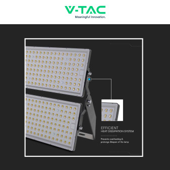 VT-48500 Faro LED 500W SMD IP65 Colore Nero V-Tac