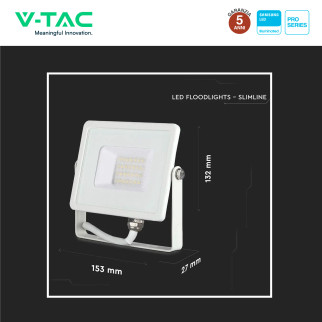 VT-20 Faro LED Floodlight 20W SMD Chip Samsung IP65 V-Tac