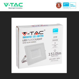 VT-20 Faro LED Floodlight 20W SMD Chip Samsung IP65 V-Tac