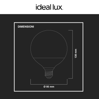 Acquista Ideal Lux Lampadina LED E27 15W Globo G95