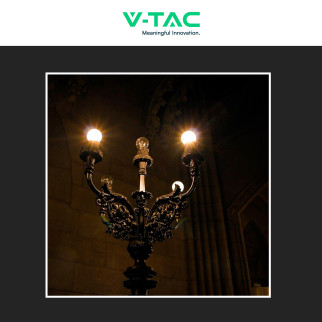 VT-2366 Lampadina LED E27 6W Miniglobo Filament Trasparente V-Tac