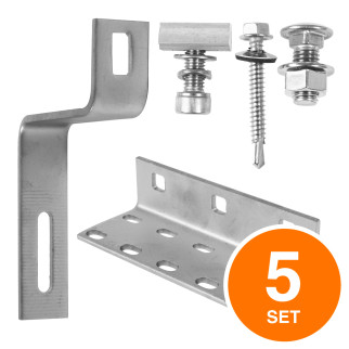 5 Supporti Regolabili per Pannelli Solari su Tetti in Cemento V-Tac