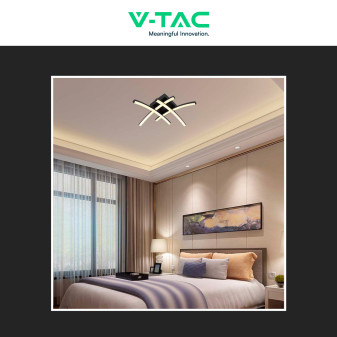 V-Tac VT-7790 Lampadario LED a Superficie 24W SMD Colore Nero - SKU 7003