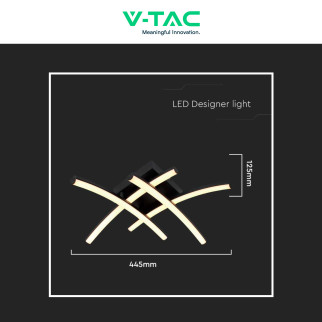 V-Tac VT-7790 Lampadario LED a Superficie 24W SMD Colore Nero - SKU 7003