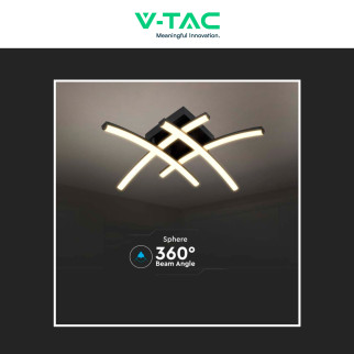 V-Tac VT-7790 Lampadario LED a Superficie 24W SMD Colore Nero - SKU 7003