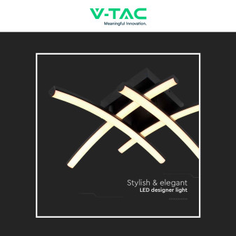 V-Tac VT-7790 Lampadario LED a Superficie 24W SMD Colore Nero - SKU 7003