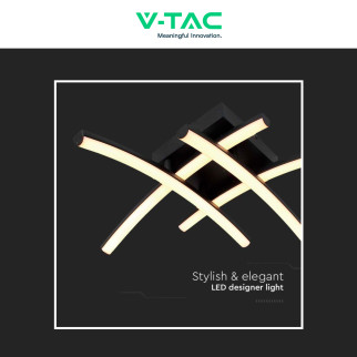 V-Tac VT-7790 Lampadario LED a Superficie 24W SMD Colore Nero - SKU 7003