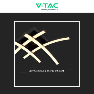 V-Tac VT-7790 Lampadario LED a Superficie 24W SMD Colore Nero - SKU 7003