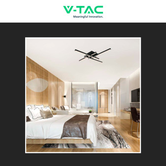 V-Tac VT-7915 Lampadario LED a Superficie 38W SMD Colore Nero - SKU 14994