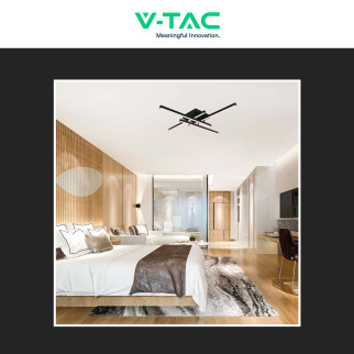 V-Tac VT-7915 Lampadario LED a Superficie 38W SMD Colore Nero - SKU 14994