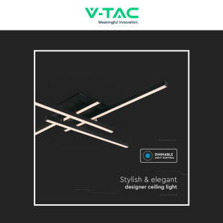 V-Tac VT-7915 Lampadario LED a Superficie 38W SMD Colore Nero - SKU 14994