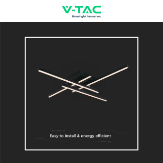 V-Tac VT-7915 Lampadario LED a Superficie 38W SMD Colore Nero - SKU 14994