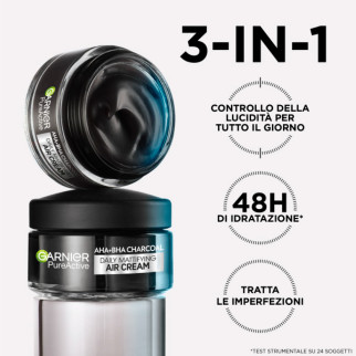 Crema Idratante Matificante PureActive AHA BHA Carbone Garnier