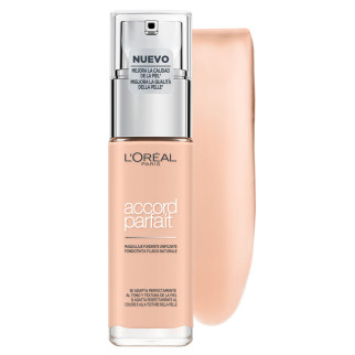 Fondotinta Fluido Accord Parfait 1.N Rose Ivory L'Oréal Paris