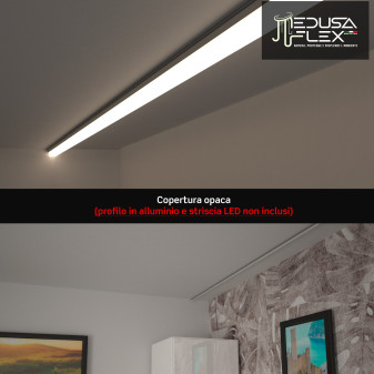 Medusaflex Cassiopea Copertura Opaca per Profilo in Alluminio