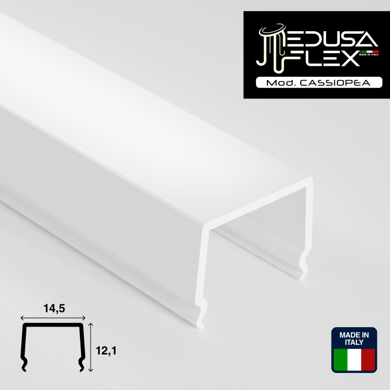 Medusaflex Cassiopea Copertura Milky per Profilo in Alluminio