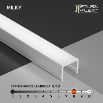 Medusaflex Cassiopea Copertura Milky per Profilo in Alluminio