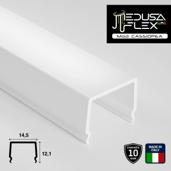 Medusaflex Cassiopea Copertura Satinata per Profilo in Alluminio