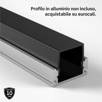 Medusaflex Cassiopea Copertura Nero Fume per Profilo in Alluminio