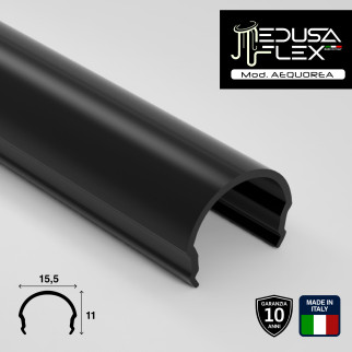 Medusaflex Aequorea Copertura Nero Fume per Profilo in Alluminio
