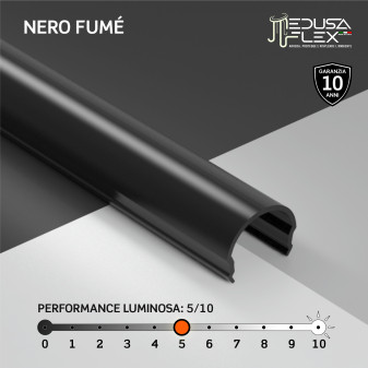 Medusaflex Aequorea Copertura Nero Fume per Profilo in Alluminio