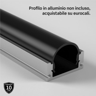 Medusaflex Aequorea Copertura Nero Fume per Profilo in Alluminio