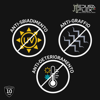 Medusaflex Aequorea Copertura Nero Fume per Profilo in Alluminio