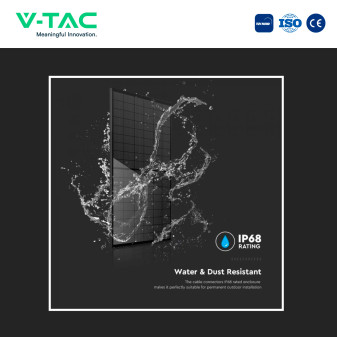 Kit Pannelli Solari Fotovoltaici 405W IP68 108 Celle Full Black V-Tac