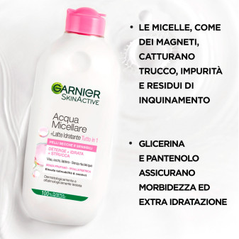 Acqua Micellare e Latte Idratante 400ml Garnier Skin Active