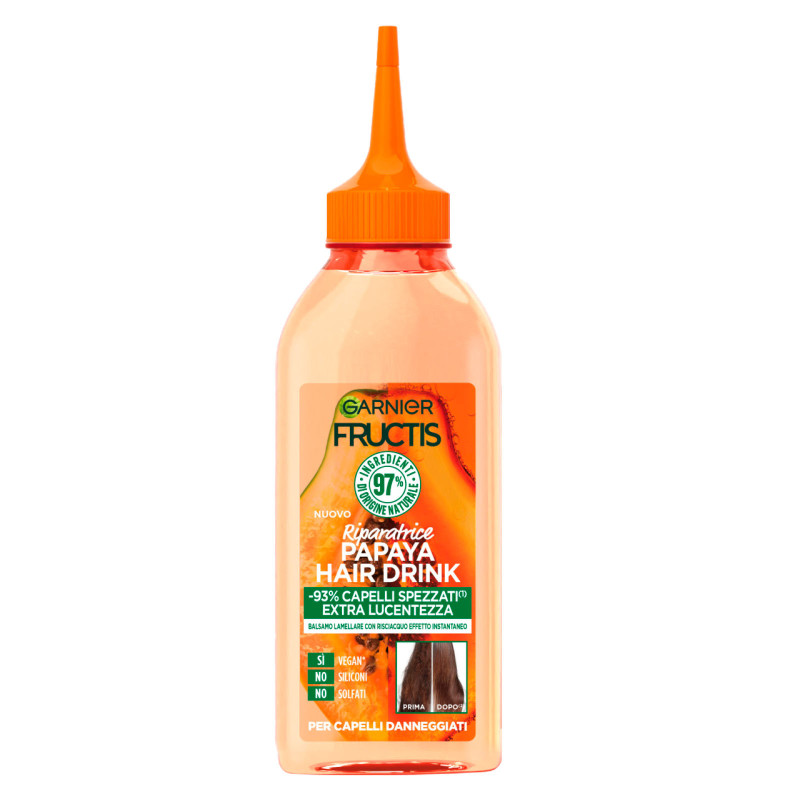 Hair Drink Papaya Balsamo Lamellare Capelli Danneggiati Garnier