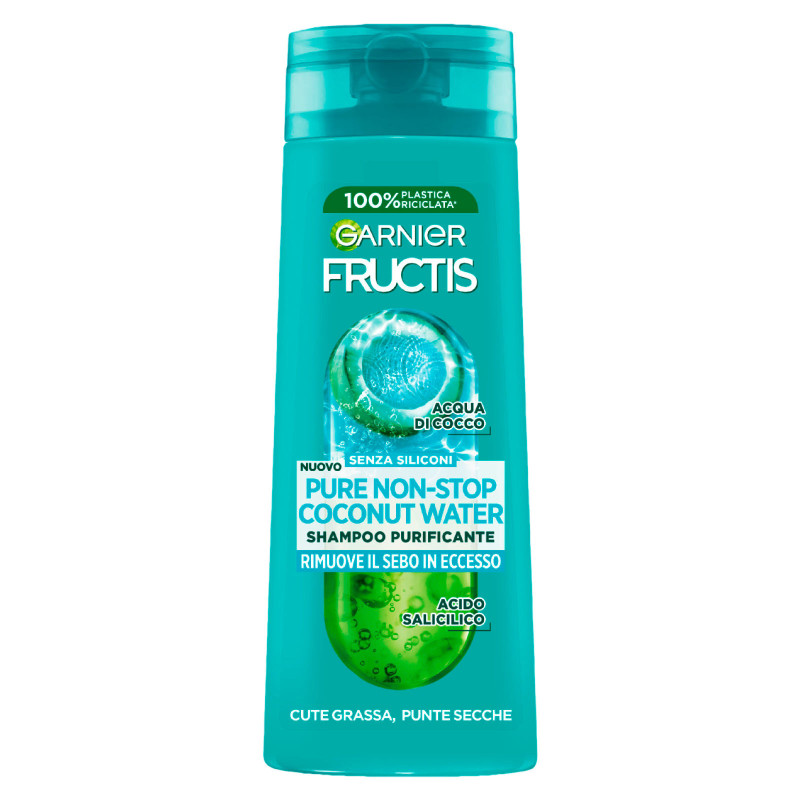 Garnier Fructis Pure Non Stop Coconut Water Shampoo Purificante 250ml