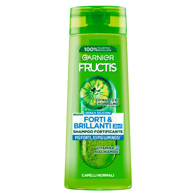 Garnier Fructis Forti e Brillanti 2in1 Shampoo Fortificante 250ml