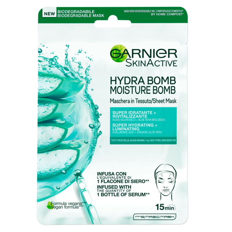 Garnier SkinActive Maschera Hydra Bomb Idratante Aloe Vera