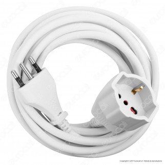 Velamp Cavo Prolunga Spina 16A Presa Schuko Bivalente 5 metri Colore