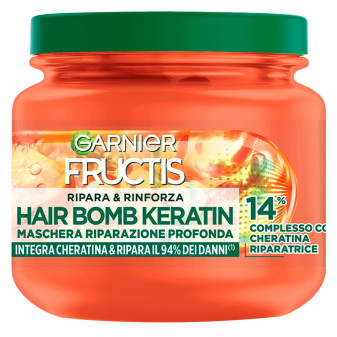 Garnier Fructis Hair Bomb Keratin Maschera Riparazione Profonda 320ml
