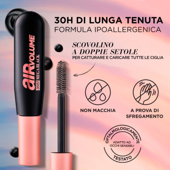 Mascara Air Volume 30H Volumizzante Extra Nero L'Oréal Paris