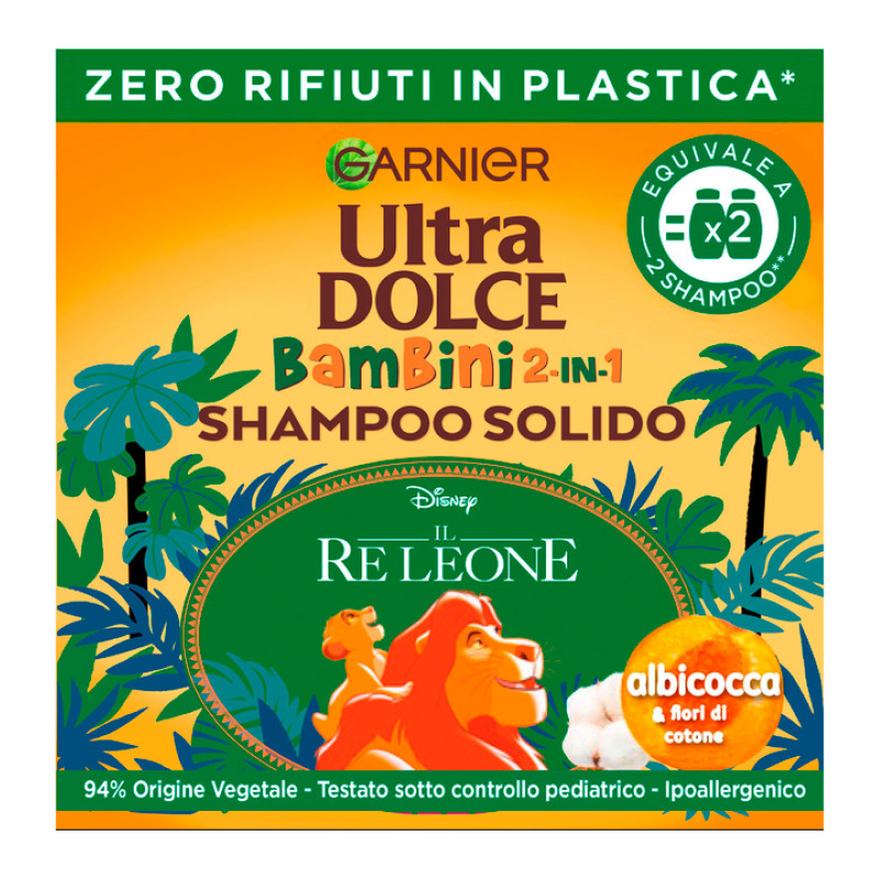 Garnier Ultra Dolce Il Re Leone Shampoo Solido per Bambini 60g