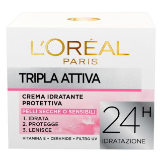 Tripla Attiva Crema Idratante Pelli Secche o Sensibili L'Oréal Paris