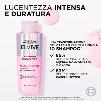 Shampoo Capelli Spenti e Porosi Elvive Glycolic Gloss L'Oréal Paris