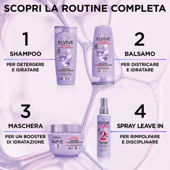 Shampoo 72H Idratazione Profonda Elvive Hydra Hyaluronic L'Oréal Paris