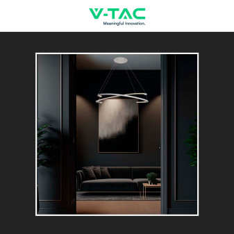 V-Tac VT-7908 Lampadario LED a Sospensione 48W SMD Dimmerabile Bianco
