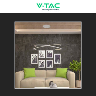 V-Tac VT-7908 Lampadario LED a Sospensione 48W SMD Dimmerabile Bianco