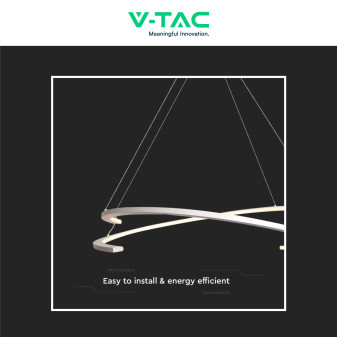 V-Tac VT-7908 Lampadario LED a Sospensione 48W SMD Dimmerabile Bianco
