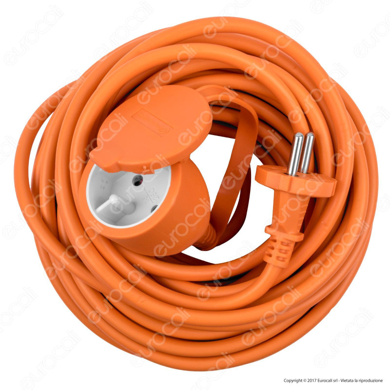 Velamp Cavo Prolunga Spina Presa Schuko 16A 2P 20 metri Colore
