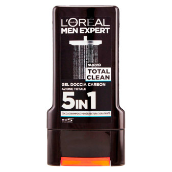 L'Oréal Paris Men Expert Total Clean Carbon Gel Doccia 5in1