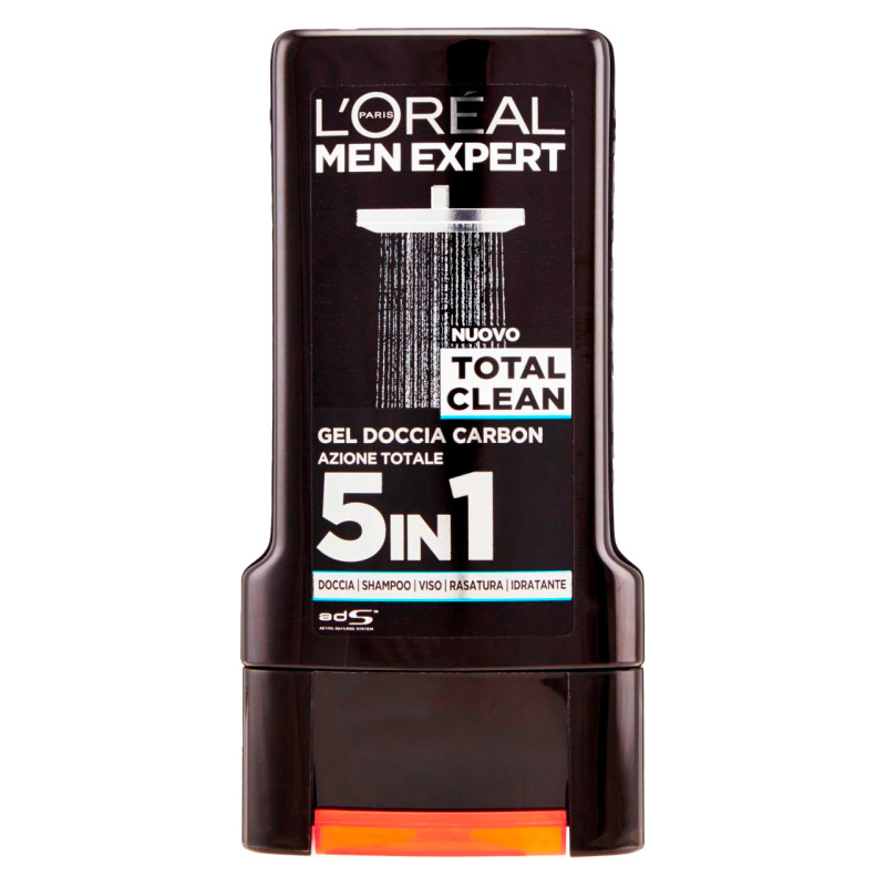 L'Oréal Paris Men Expert Total Clean Carbon Gel Doccia 5in1
