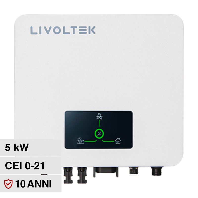 Livoltek Inverter Monofase On-Grid 5kW IP65 CEI 0-21