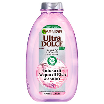 Garnier Ultra Dolce Shampoo Lisciante Acqua di Riso e Amido 400ml