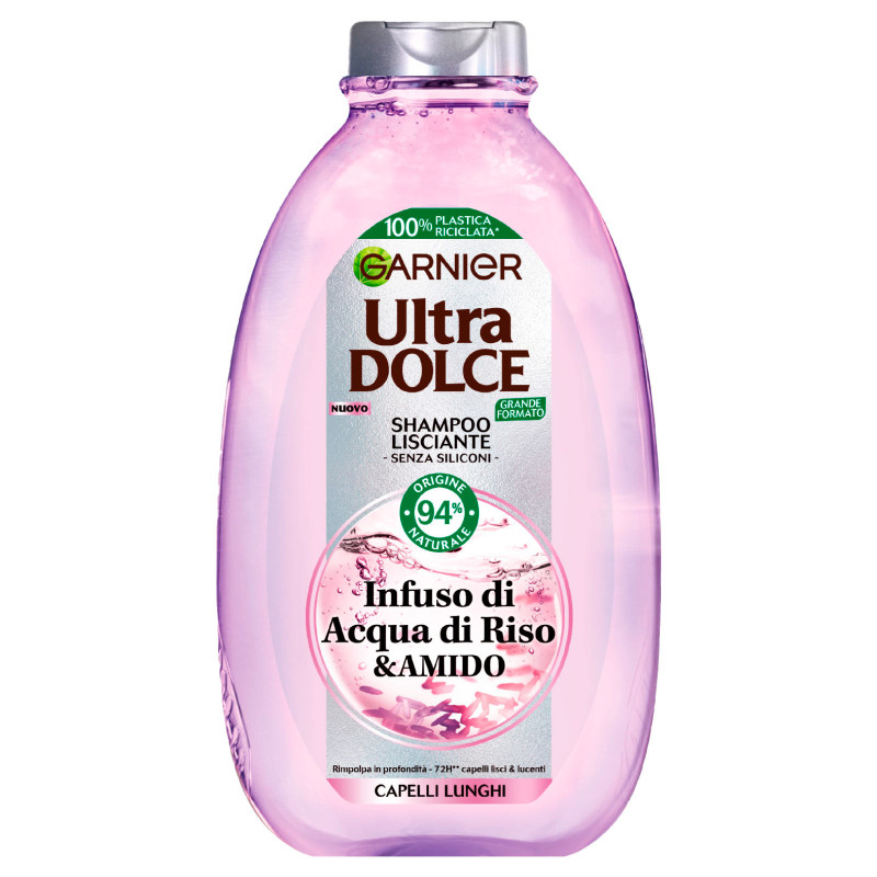 Garnier Ultra Dolce Shampoo Lisciante Acqua di Riso e Amido 400ml